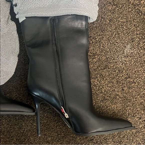 Azalea Wang Jaclyn Embellished stiletto Black Boots SZ. 10 - Picture 6 of 9